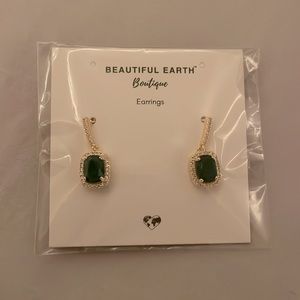 Evergreen Gold Crystal Earrings